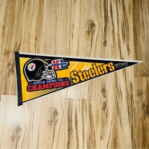 Vintage NFL Pittsburgh Steelers Football Super Bowl XL 2006 Pennant